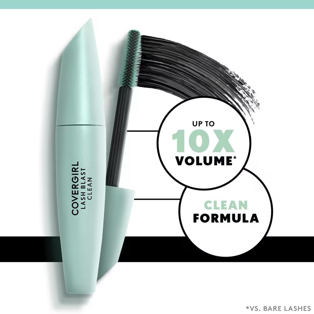 Covergirl Lash Blast Clean WATERPROOF Volume Mascara 825 VERY BLACK 0.44 FL OZ - Picture 9 of 11